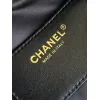 Chanel Hobo Shoulder Bag  Hippie Style Vintage Gold Coin Button Drawstring Bucket Bag #A59440