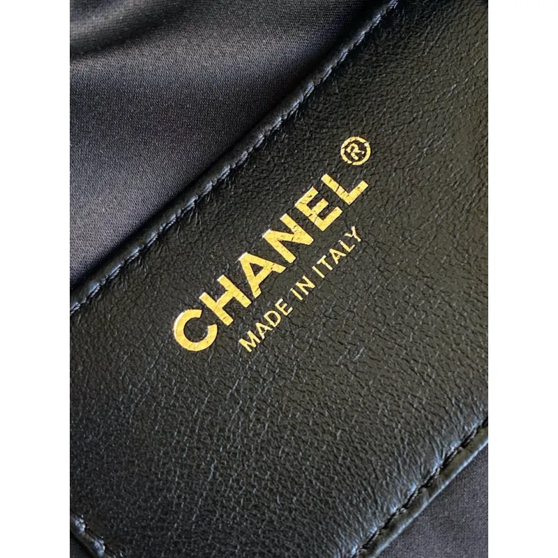 Chanel Hobo Shoulder Bag  Hippie Style Vintage Gold Coin Button Drawstring Bucket Bag #A59440