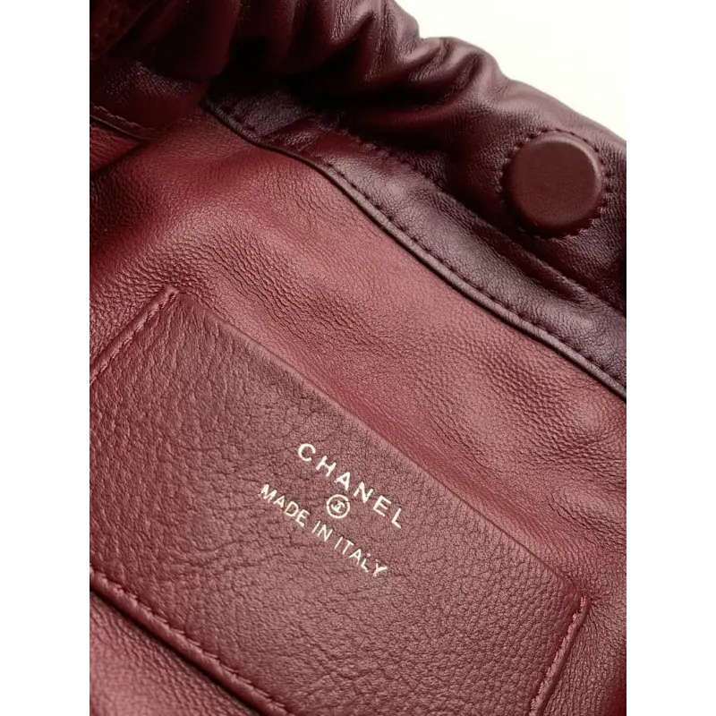 Chanel 26S Quilted Drawstring Bucket Bag, 17 x 22 x 8 cm #A63221