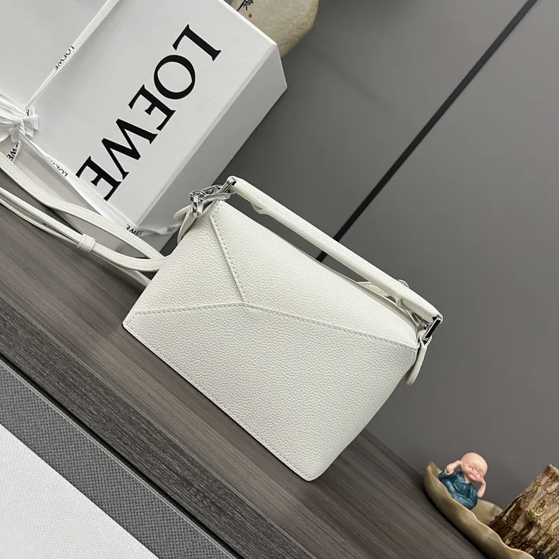 Loewe Puzzle Bags In Stylish Shades Showcasing Unique Geometric Design #A50417