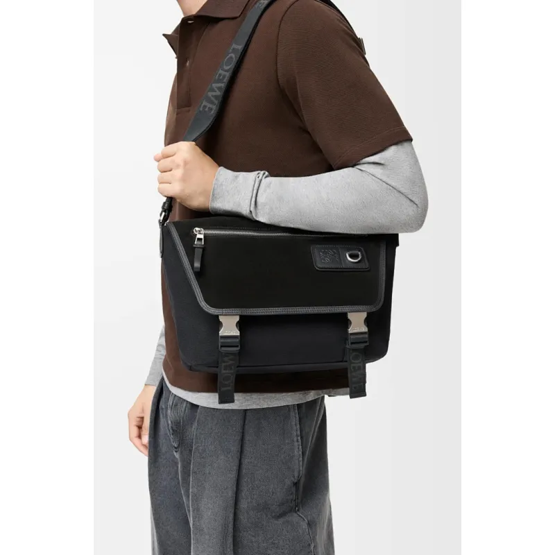 Loewe Medium Canvas & Suede Flex Messenger Bag #A63226