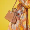 Fendi Handbag Peekaboo Mini Cuoio Romano leather Size:23*18*11cm #A49095 Fendi Handbag Peekaboo Mini Cuoio Romano leather Size:23*18*11cm #A49095