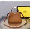 Fendi Handbag Peekaboo Mini Cuoio Romano leather Size:23*18*11cm #A49095 Fendi Handbag Peekaboo Mini Cuoio Romano leather Size:23*18*11cm #A49095