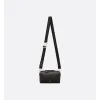 Sleek Black D-ior Leather Crossbody Bag for Timeless Everyday Elegance size:22×10×12cm #A54110 Sleek Black D-ior Leather Crossbody Bag for Timeless Everyday Elegance size:22×10×12cm #A54110