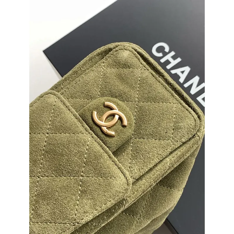 Chanel Hobo Shoulder Bag  Hippie Style Vintage Gold Coin Button Drawstring Bucket Bag #A59440
