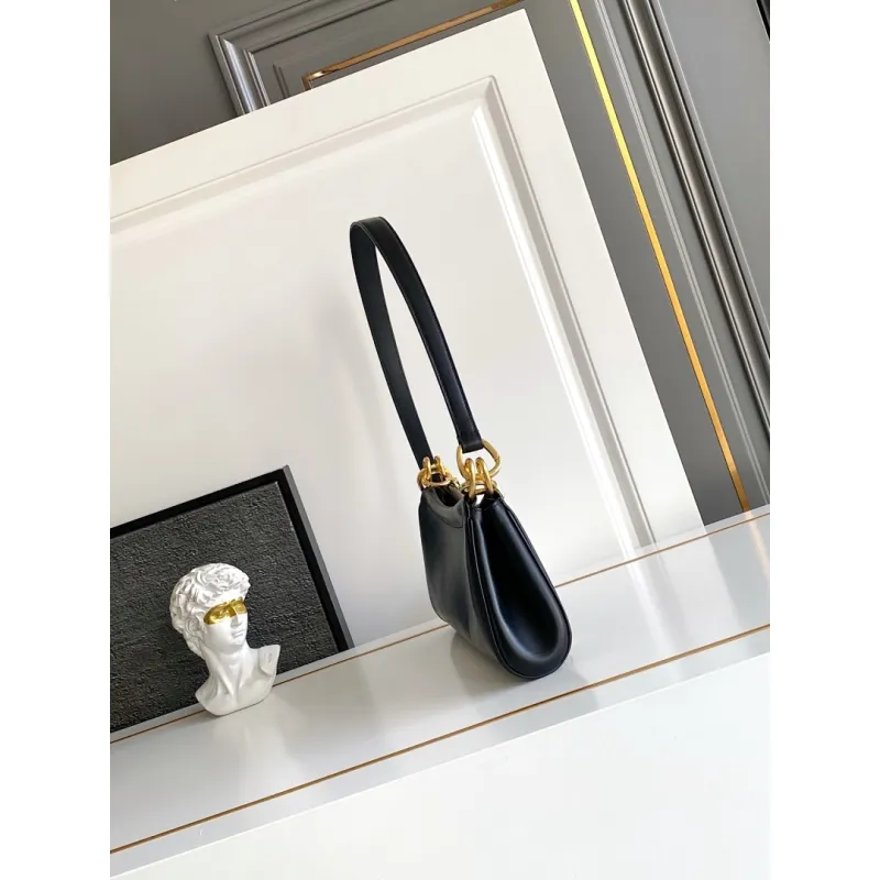 Prada Cleo Shoulder Bag (4 Colors) – Brown/Navy/Black/White Saffiano Leather with Gold-Tone Chain Strap #A59176