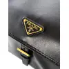 Prada Cahier Messenger Bag (2 Colors) – Burgundy/Black Leather with Gold-Tone Triangle Logo & Buckle Hardware #A59179