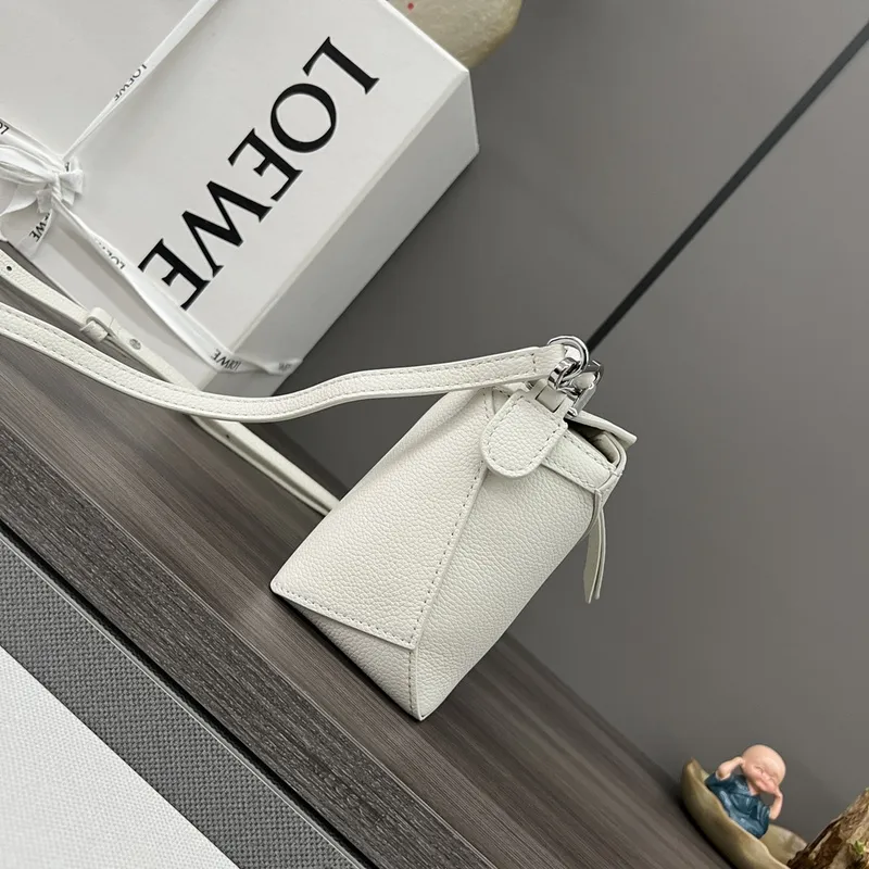 Loewe Puzzle Bags In Stylish Shades Showcasing Unique Geometric Design #A50417