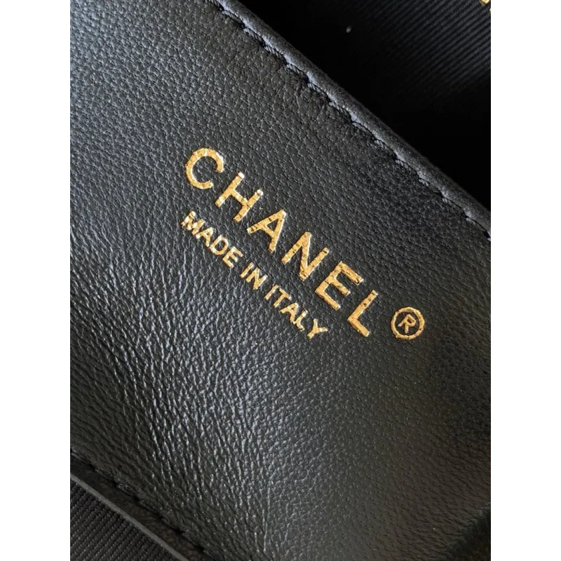 Chanel AS5898 Quilted Hobo Bag with Pearl Chain Strap Size 13-23.5-7.5 #A62897