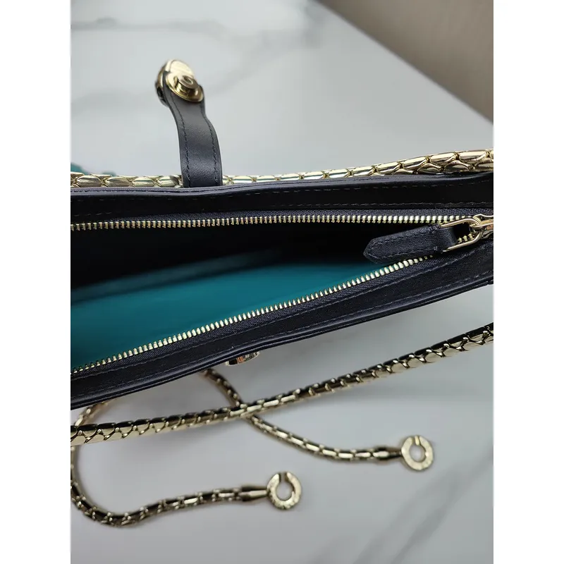 Bvlgari Serpenti Handbag Collection In Vibrant Colors And Chain Detailing #A51659
