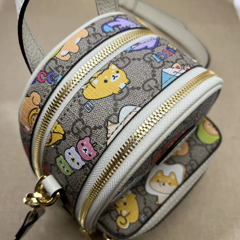 Gucci GG Canvas Mini Backpack With Colorful Cartoon Character Prints #A52727