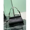 Prada Black Leather Shoulder Bag 1BC262 #A55688