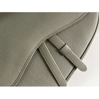 D-ior Saddle Belt Bag in Olive Green Leather With Signature Strap Design  size:27×20×5cm #A54111