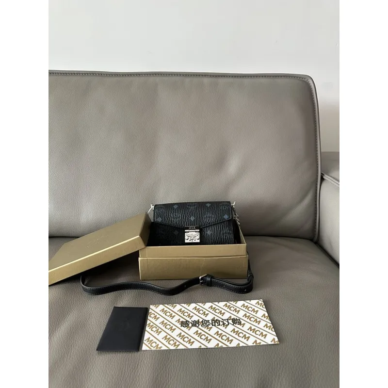 MCM Small Envelope Crossbody Bag, Visetos Monogram, Style 65008 11-18.5-4cm #A61796