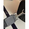 Sleek Black D-ior Leather Crossbody Bag for Timeless Everyday Elegance size:22×10×12cm #A54110 Sleek Black D-ior Leather Crossbody Bag for Timeless Everyday Elegance size:22×10×12cm #A54110