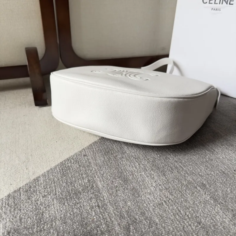 Celine Ava Hobo Bag - Multiple Colors (Monogram, Black, Tan, White), Signature Triomphe Logo, Timeless Luxury Shoulder Bag for Women #A56751
