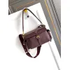 Prada Cahier Messenger Bag (2 Colors) – Burgundy/Black Leather with Gold-Tone Triangle Logo & Buckle Hardware #A59179