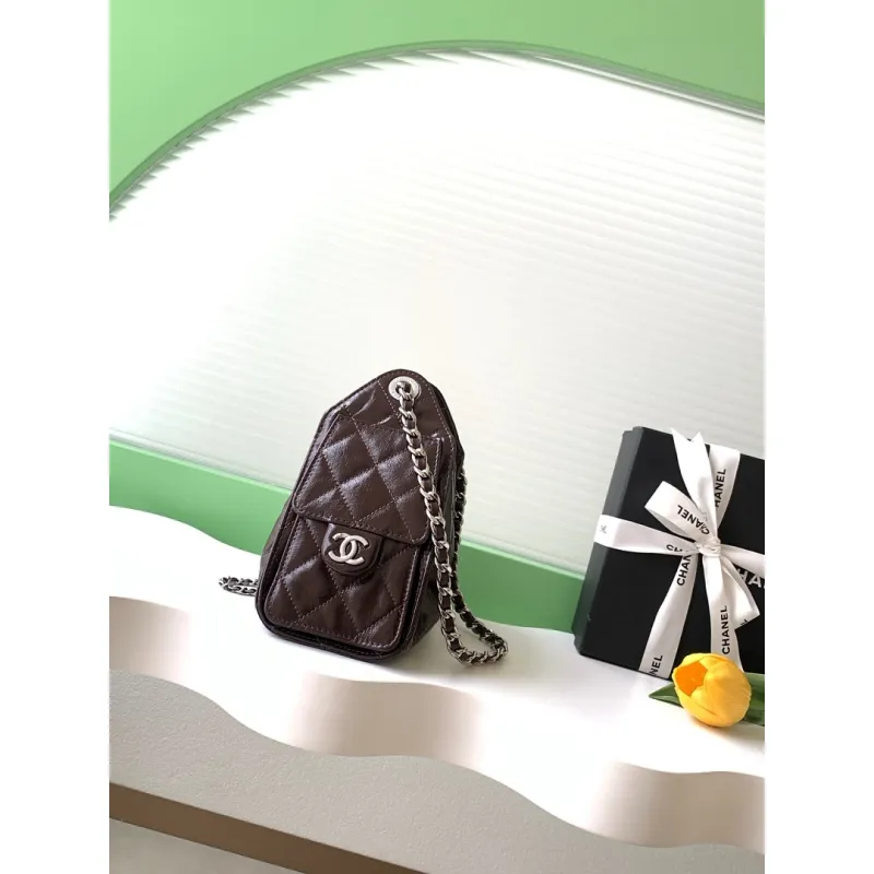 Chanel Quilted Hobo Drawstring Bucket Bag 20-22-12.5cm #A63815