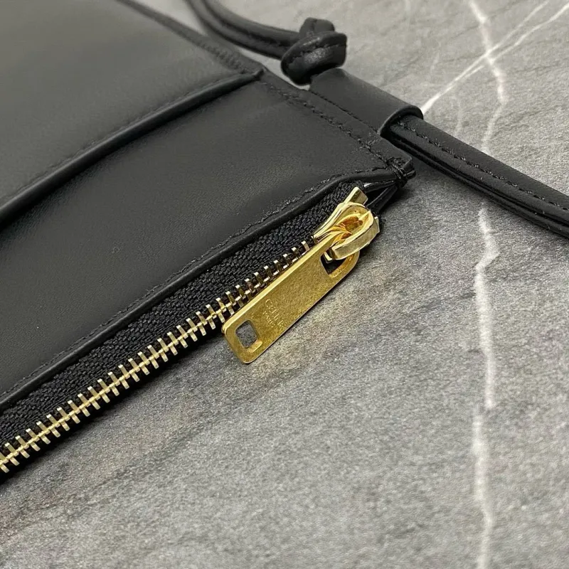 Celine 100812 Sharp Pouch Phone Bag in Lambskin Size 24x19.5x1CM #A62909