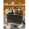 Burberry Timeless White Leather Handbag with Gold - Accented Lock and Dual Handles size:24×3×9cm #A54100