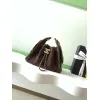 Chanel Mini Suede Bucket Bag  Retro Coin Button  Drawstring  Quilted  Classic Chain #A60143
