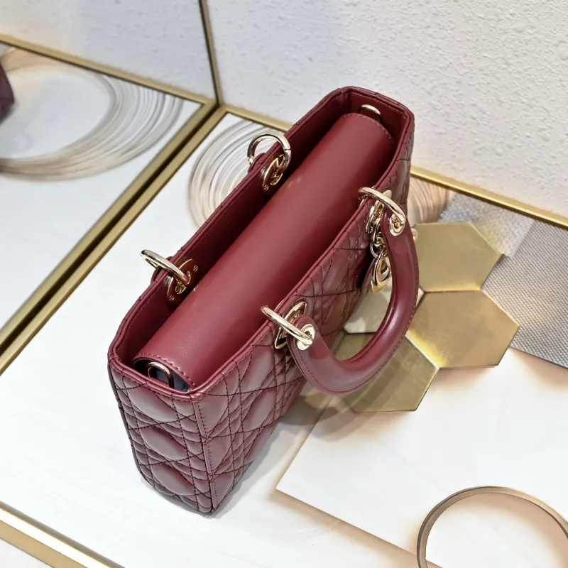 D-ior Lady D-Joy Handbag Wine #A57295