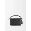 Loewe Black Leather Puzzle Bag With Geometric Design And Adjustable Strap For Modern Chic #A50043
