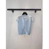 Dior Monogram Knit Short Sleeve Crew Neck Blouse #A63664