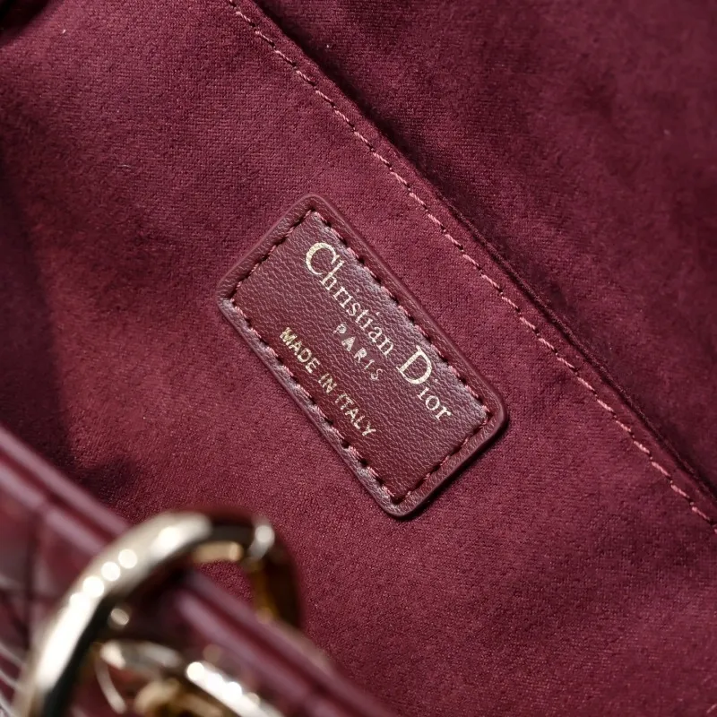 D-ior Lady D-Joy Handbag Wine #A57295