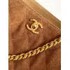 Chanel Quilted Suede Tote Bags With Iconic Chain Straps In Dual Tones #A50980