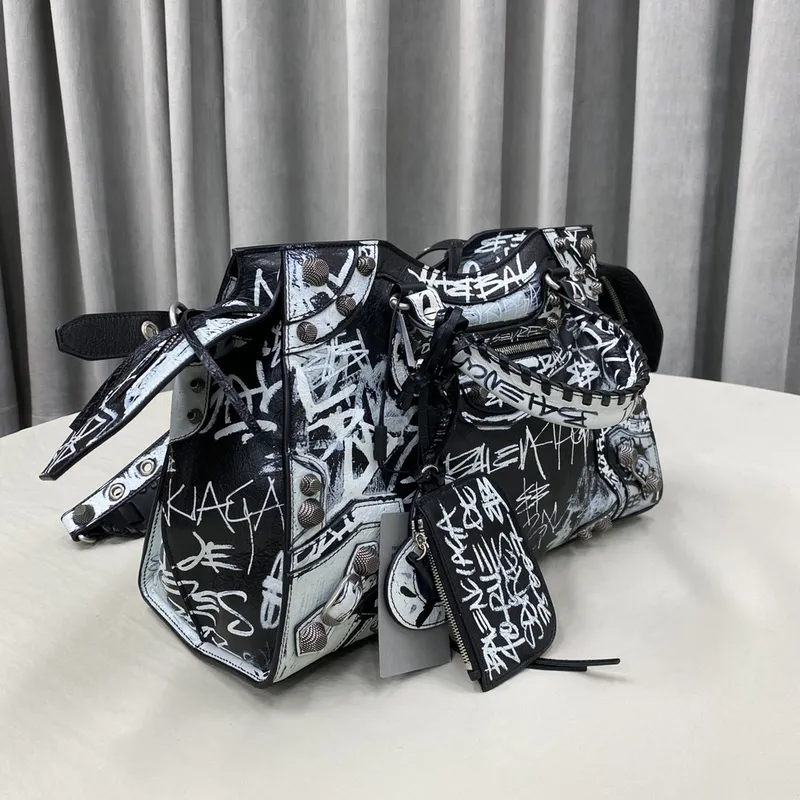 Balenciaga Distressed  Bag with Graffiti Details #A46204