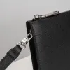 Bally Black Leather Clutch With Signature Stripe For Sophisticated Accessorizing #A51669