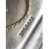 Bvlgari Serpenti Metallic Silver Handbag With Iconic Chain Strap #A51657