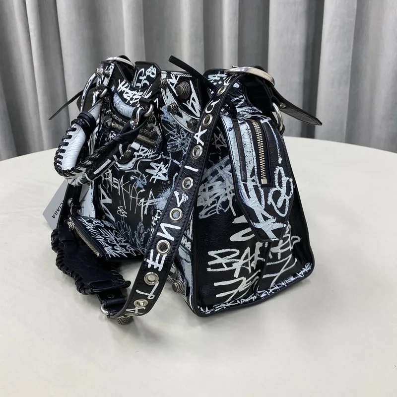 Balenciaga Distressed  Bag with Graffiti Details #A46204