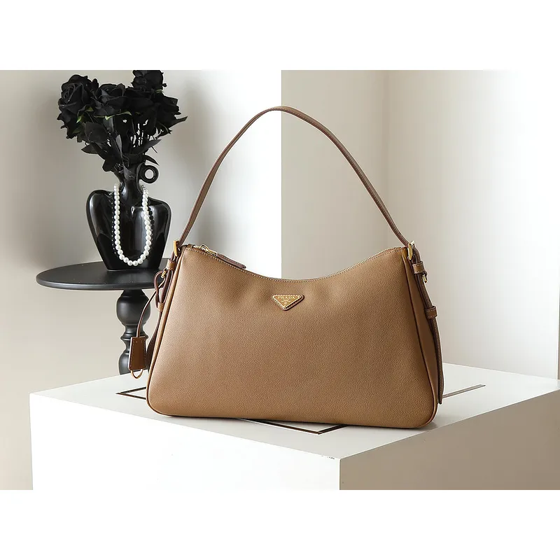 Prada Leather Shoulder Bags in Neutral Shades for Effortless Sophistication size:39×24×12cm #A53925
