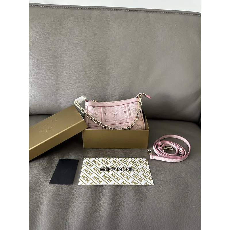 MCM Visetos Nappa Mini Delmy Chain Shoulder Bag Size:12.5x21.0x5.0cm #A49132 MCM Visetos Nappa Mini Delmy Chain Shoulder Bag Size:12.5x21.0x5.0cm #A49132