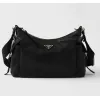Prada Galleria Soft Shoulder Bag (2 Colors) – Burgundy/Black Leather with Gold-Tone Triangle Logo & Convertible Strap #A59180