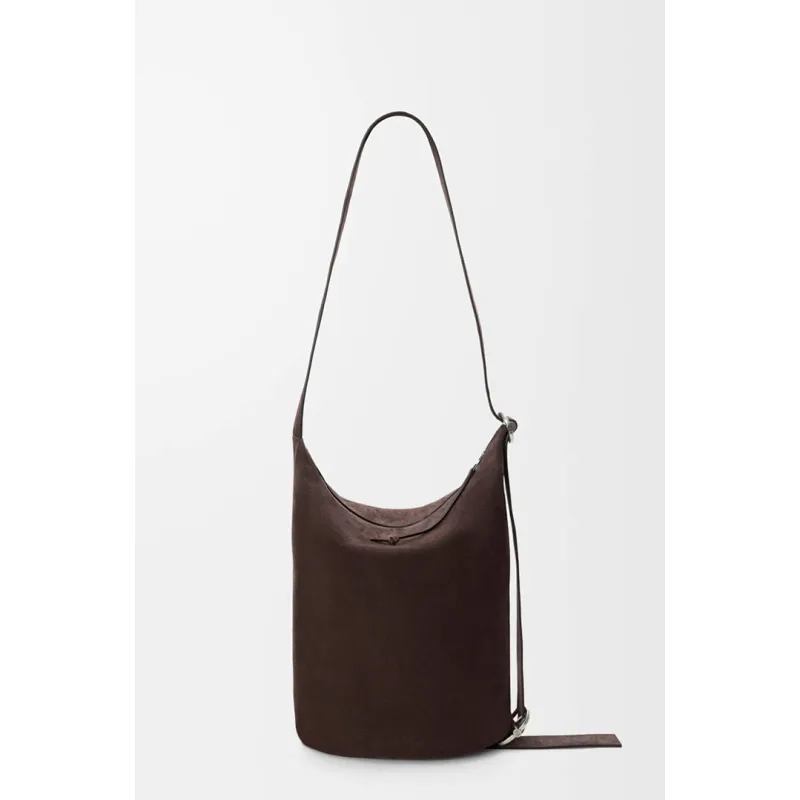 Loewe Loop Suede Bucket Shoulder Bag, 39 x 15.5 x 39 cm #A63228