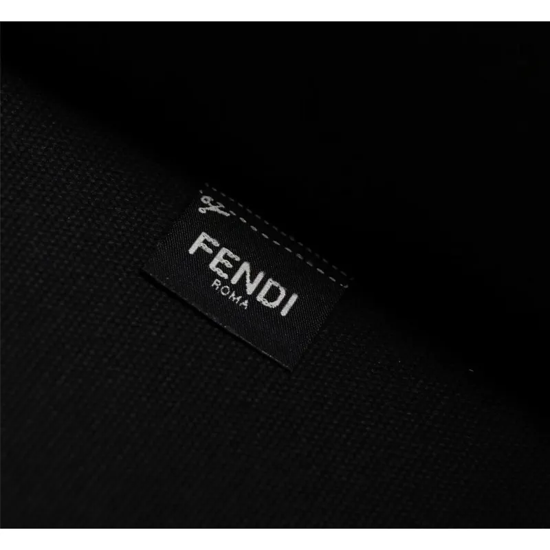 Replica Fendi Tote Textured Canvas Gold Logo Greek Key Bag Epitomizing Timeless Luxury size:35×17×31cm #A54202