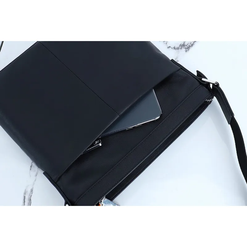 Bally Black Leather Crossbody Bag With Signature Stripe For Modern Elegance #A51671