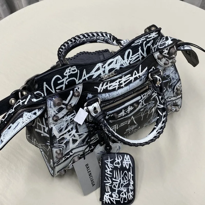 Balenciaga Distressed  Bag with Graffiti Details #A46204