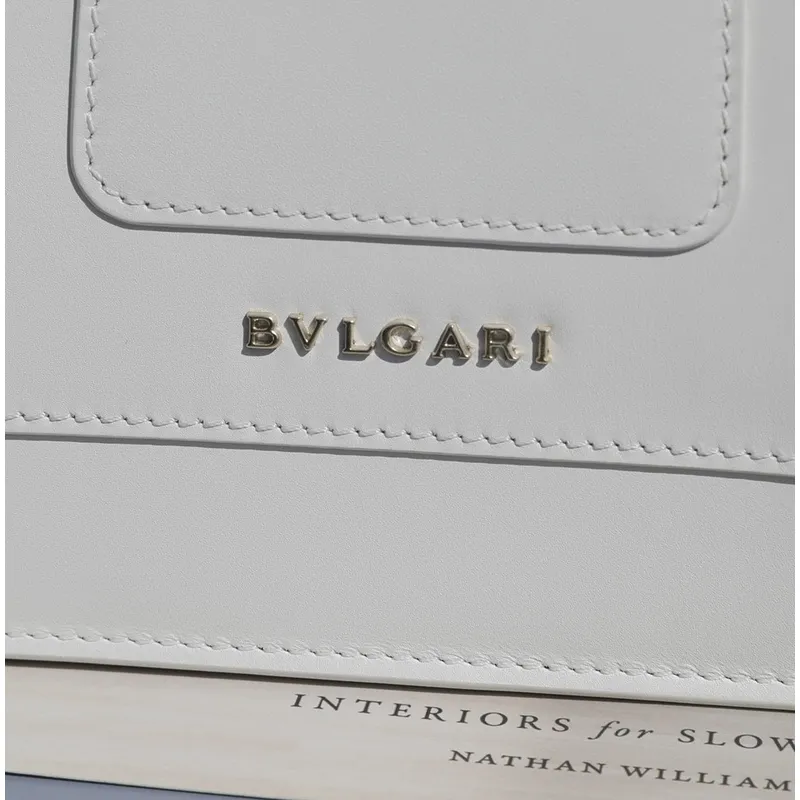 Bvlgari Serpenti Forever Top Handle Bag In White Leather Timeless Elegance #A51667