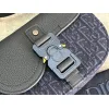 D-ior Blue Denim Oblique Pattern Crossbody Bag With Leather Accents size:19×13×4cm #A54113 D-ior Blue Denim Oblique Pattern Crossbody Bag With Leather Accents size:19×13×4cm #A54113