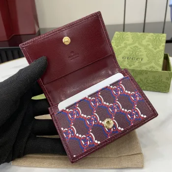 Gucci 795044 GG Pattern Compact Wallet in Red PVC 10x7x3cm #A61865 Gucci 795044 GG Pattern Compact Wallet in Red PVC 10x7x3cm #A61865
