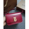 Burberry Red Leather Crossbody Bag With Iconic Gold TB Hardware #A51002 Burberry Red Leather Crossbody Bag With Iconic Gold TB Hardware #A51002