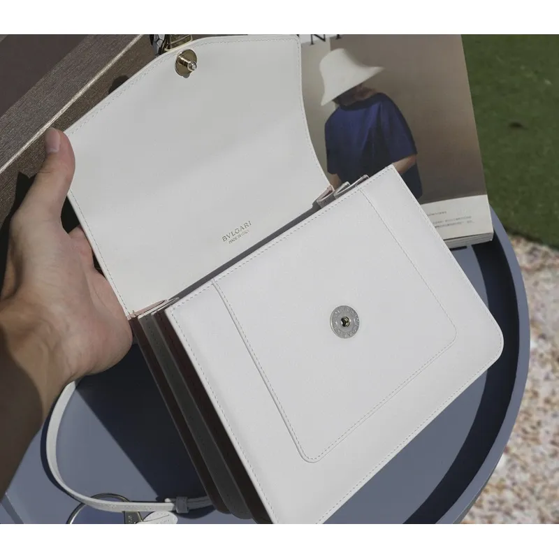 Bvlgari Serpenti Forever Top Handle Bag In White Leather For Timeless Luxury #A51666