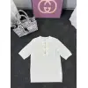 Chanel Monogram Knit Short Sleeve Crew Neck Blouse #A63658