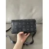 MCM Mini Crossbody Bag, Grid Pattern, Chain Strap, Style 65026 12.5 x 21.0 x 5.0cm #A61795