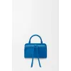 Loewe Amazona 180 Blue Leather Top Handle Bag 34.5x14x27cm #A64991