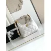 Chanel 4922 Quilted Mini Hobo Bag in Crinkled Lambskin Size 22.5x19.5x8.5CM #A62916